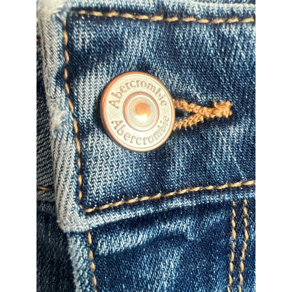 Abercrombie & Fitch High Rise Mom Jean Medium Wash Blue Size 26/2R - Picture 5 of 12